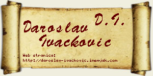 Daroslav Ivačković vizit kartica